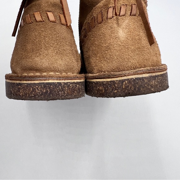 Frye Sierra Whipstitch Bootie Cashew Suede Leather Size 8.5 - Picture 9 of 12